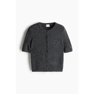 H&M 니트 가디건 다크 그레이 멜란지 1247671006