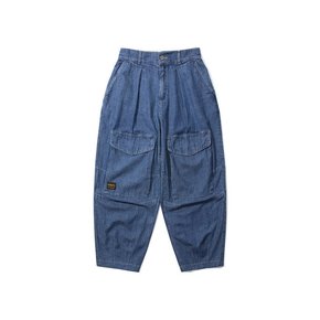 MIL-LABEL DENIM WIDE FIT BALLOON PANTS 미드나잇데님