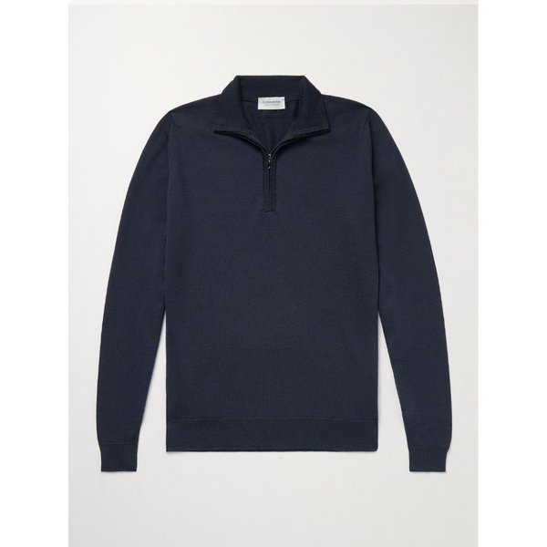 탭튼 슬림핏 메리노 울 하프 집 스웨터 904192