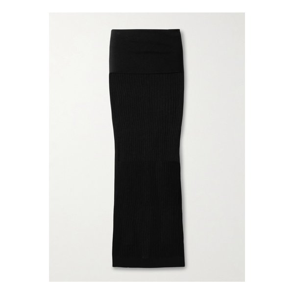 스킴스 시어 니트 폴드오버 롱 스커트 오닉스 블랙 46376663162921438