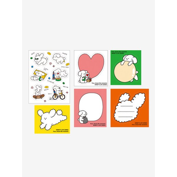 윈디 라이프 모조지 스티커팩 (6p)