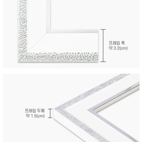 3x5 사진액자 (앤틱화이트) 가족웨딩인테리어탁상 (퍼즐사랑)