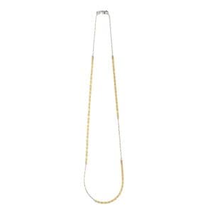 페르테 루마카 옐로화이트 네크리스, Lumaca Yellow & White Necklace, 14k, yellow gold, white gold