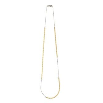 페르테 루마카 옐로화이트 네크리스, Lumaca Yellow & White Necklace, 14k, yellow gold, white gold