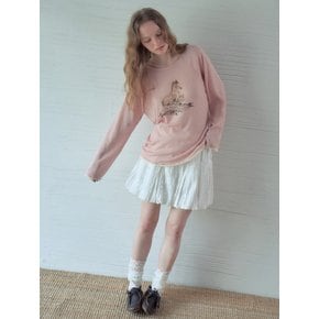 Linen Pony Fringe T-Shirt_Pink(OB6TP07)