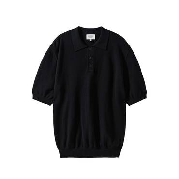 브롬톤 [브롬톤런던] P242MKT513 반팔 배색 카라니트 HALF SLEEVE COLOUR BLOCK COLLAR KNIT(BLACK)