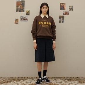 Charlesderohan lettering basic sweat shirt_Brown