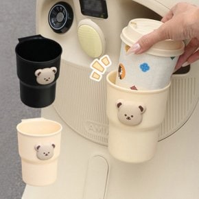 곰돌이 컵 홀더 오토바이 자전거 커피 음료 거치대