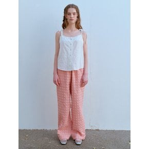 JACQUARD BANDING PANTS, PEACH