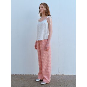 JACQUARD BANDING PANTS, PEACH