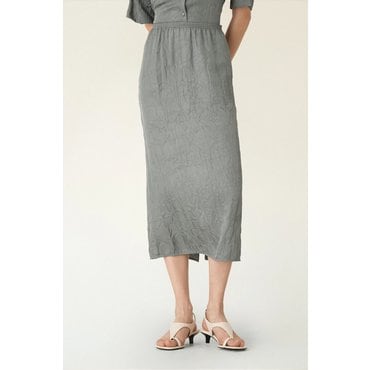 DKNY (시즌오프30%)크링클 H라인 스커트 (DW2F3WSC445L)