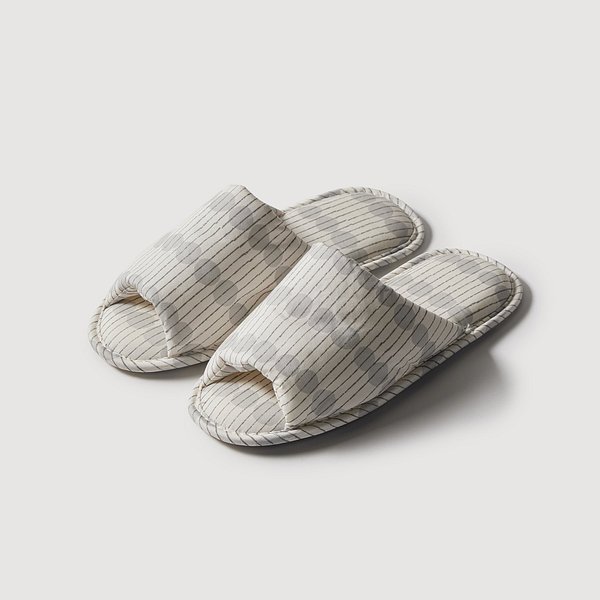 사각사각 드로잉 도트 거실화_230-245_아이보리 J616901000906