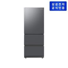 삼성 [쓱설치] 김치플러스 3도어 328L 메탈 리파인드 이녹스 [RQ33DG71J3S9]