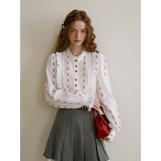 Cest_Camellia puff sleeve shirt