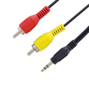 SW0034_ST3.5(M)-2RCA(M) 1.5M  3.5mm to RCA케이블