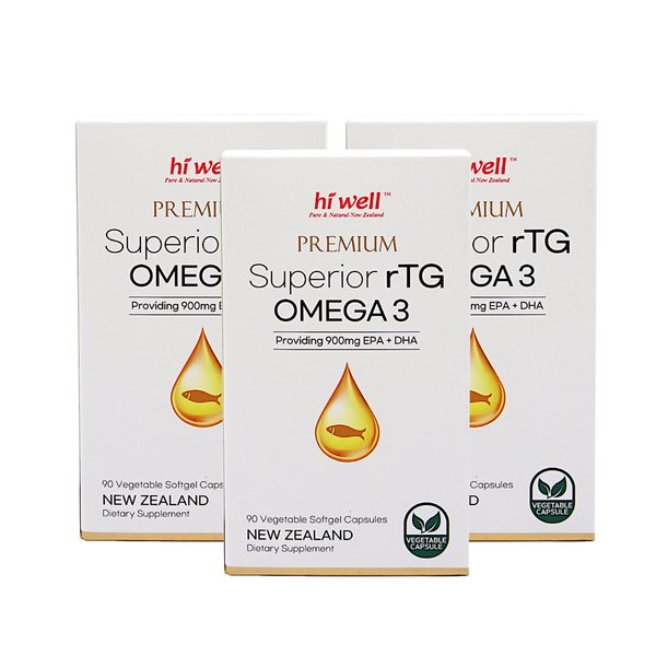 뉴질랜드 하이웰 프리미엄 슈페리어 rTG 알티지 오메가3 90캡슐 3개