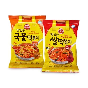 오뚜기 맛있는 쌀떡볶이 424g x 3개+ 국물 떡볶이 424g x 3개