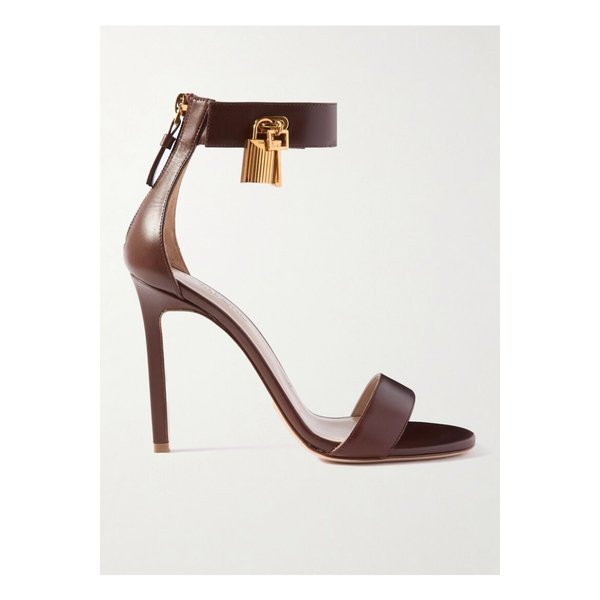 패드락 장식 가죽 샌들 버건디 1647597358487232