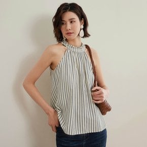 LS_Striped sleeveless top