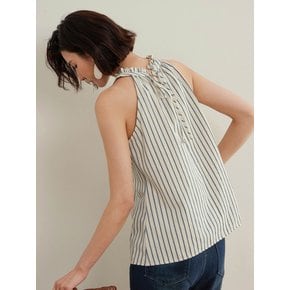 LS_Striped sleeveless top