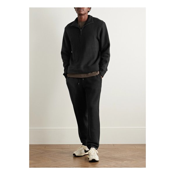코지 코튼 혼방 저지 하프집업 스웨트셔츠 블랙 46376663162955256