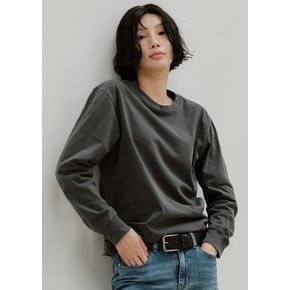 남녀공용 빈티지 다잉 그래픽 티셔츠 차콜 (PWTI3RLL02U)