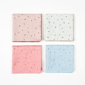 작은꽃 핀코트 손수건 스카프 54 x 54 (cm)