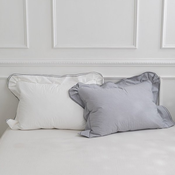 마인 할로나 고밀도 60수 프릴 베개커버 50x70 2컬러