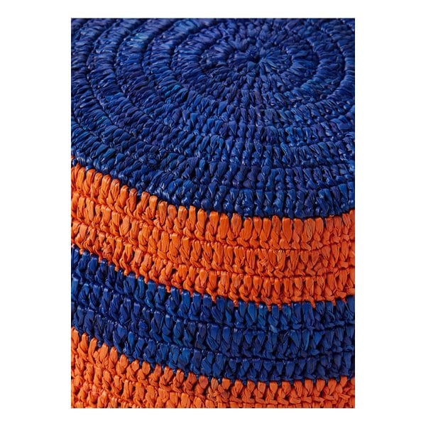 스트라이프 라피아 버킷 햇 오렌지 46376663162844894