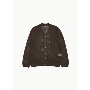 씨올 26SS Mesh Knit Cardigan, Ramie/Brown