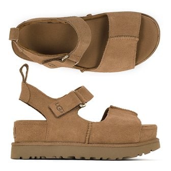 UGG [부산점] 어그 25SS 체스트넛 클래식 골든스타 하이 플랫폼 스웨이드 샌들 1167356 CHE