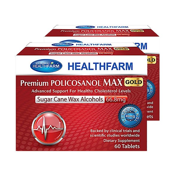 뉴질랜드 헬스팜 폴리코사놀 맥스 골드 66.8mg 60정x2