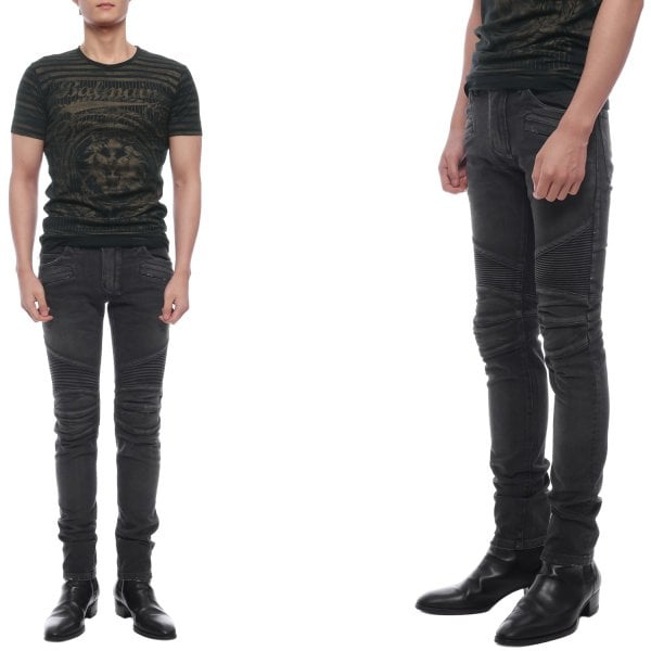 [부산점] 남성 바이커 슬림 데님 팬츠 (W4HT551B658V 176)