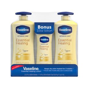 Vaseline 인텐시브 에센셜 바디로션 600ml 2개 +295ml