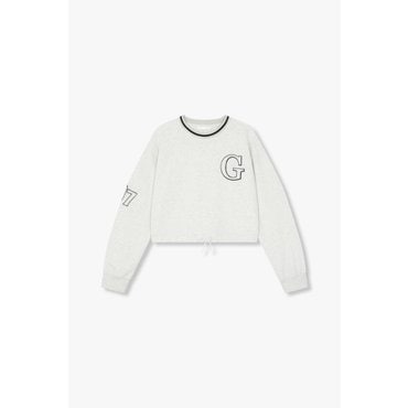 GCUT [지컷25S/S]자수 로고 스트링 헴 크롭 티셔츠(7215140202)