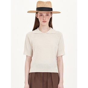 tom boy collar knit top_cream