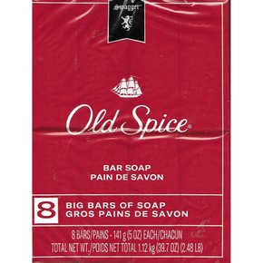 Old Spice 올드 스파이스 바 솝 141G 8개입 1박스 레드 콜렉션 스웨거