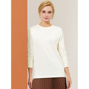 여성 싱글 오가닉티셔츠  아이보리  HWP19 TS303_P346087669