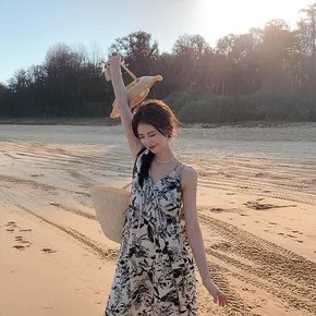 [써니 패션]여름 여성 바캉스룩 휴양지 나시 롱원피스 (30418665)