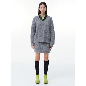 Bokashi Knit Short Skirt (Bokashi Gray)