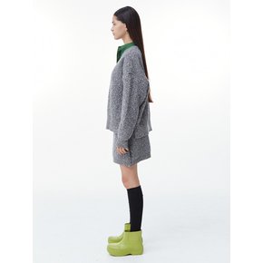 Bokashi Knit Short Skirt (Bokashi Gray)