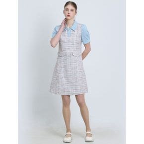 트위드 데님 배색 원피스  택가격  199000원 _P423122094