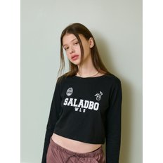 EMBLEM CROP LS T-SHIRT [BLACK]