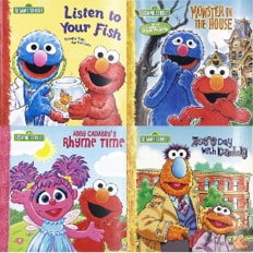 Worldbook365 세서미스트리트Sesame Street D엘모 빅버드 쿠키몬스터 어니 4종택1