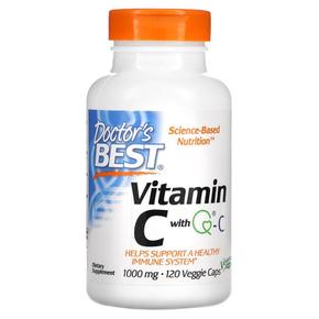 [해외직구] Doctor`s Best 닥터스베스트 비타민C 퀄리-C 비건 1000mg 120베지캡슐 2팩 Vitamin C Quali-C Vegan