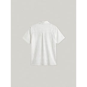 MERLINE DOUBLE COLLAR SHORT SHIRT (LACE WHITE)