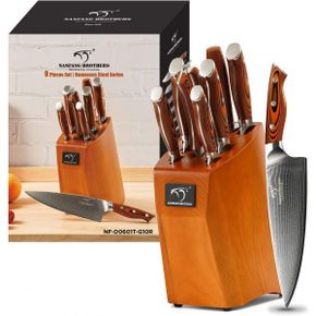 독일 헨켈 즈윌링 칼세트 쌍둥이칼 1834713 NANFANG BROTHERS Damascus Kitchen Knife Set Woode