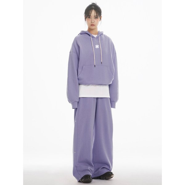 SYMBOL OVER FIT HOODIE - PURPLE