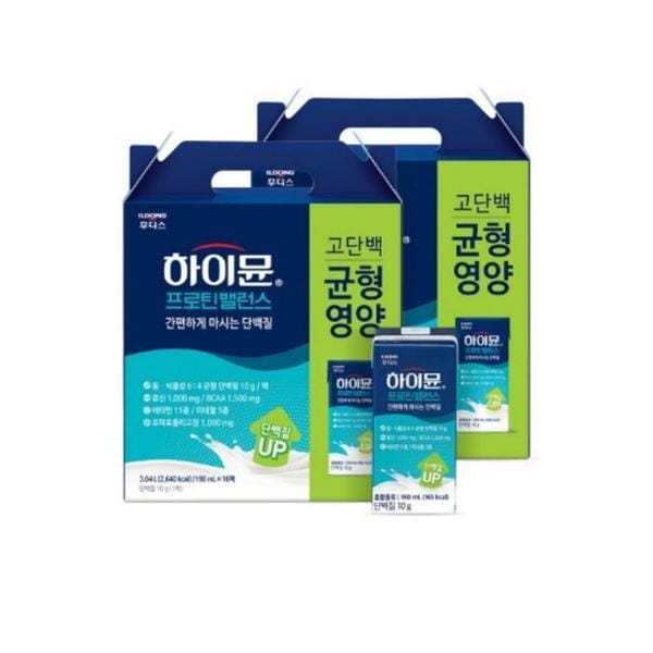 확대된 대표 하이뮨 프로틴 밸런스 190ml 16개 2박스 (총 36개)(1)