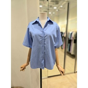플라스틱아일랜드 [부산점] 루즈핏 스트라이프  블라우스(PQ2WB731)